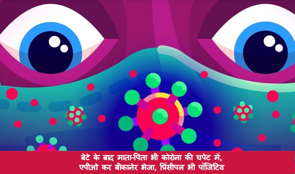 बेटे के बाद माता-पिता भी काेराेना की चपेट में, एपीओ कर बीकानेर भेजा, प्रिंसीपल भी पाॅजिटिव